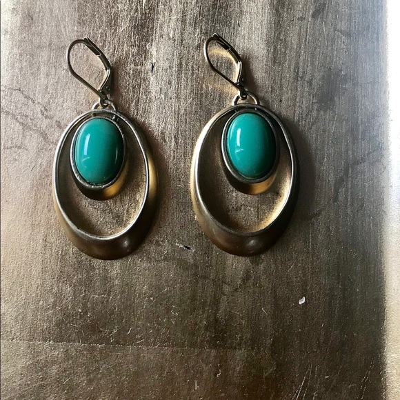 Double Oval Hoop Goldtone Earrings - Picture 4 of 4